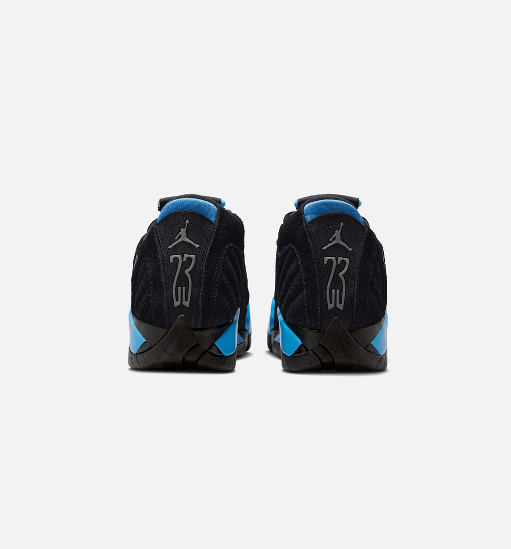 Air Jordan 14 Retro Black and University Blue | Grade School Lifestyle Shoe | Black/White/University Blue