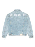Purple Brand Crystal Galore denim jacket