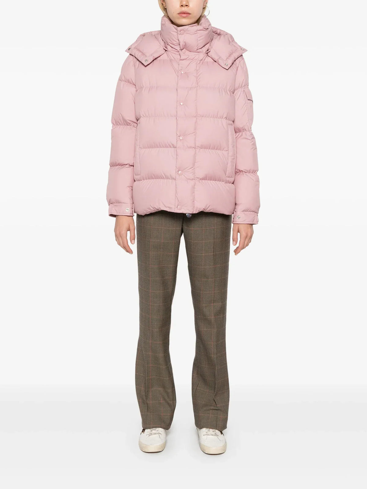 Moncler Maya 70th Anniversary Short Down Jacket in Pink