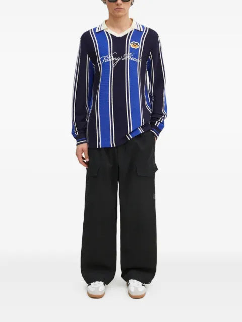 Filling Pieces striped polo-neck sweater
