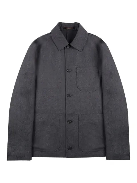 Incotex button wool overshirt