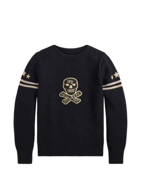 Ralph Lauren RRL skull-patch star-embroidered sweater