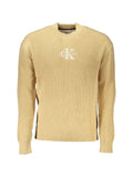 Calvin Klein ribbed-knit embroidered-logo sweater