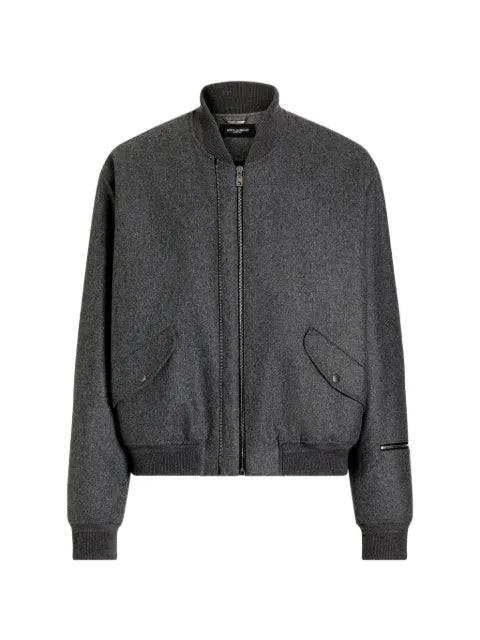 Dolce & Gabbana padded wool flannel bomber jacket