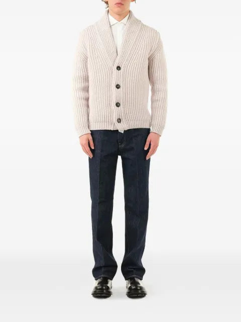 Al Duca D’Aosta 1902 ribbed-knit shawl-collar cardigan