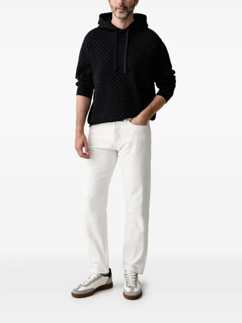 Armani Exchange monogram-pattern drawstring hoodie
