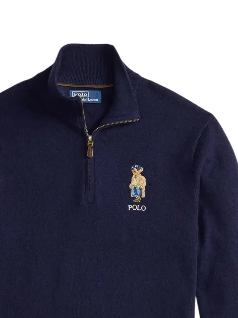Polo Ralph Lauren Polo Bear wool quarter-zip sweater
