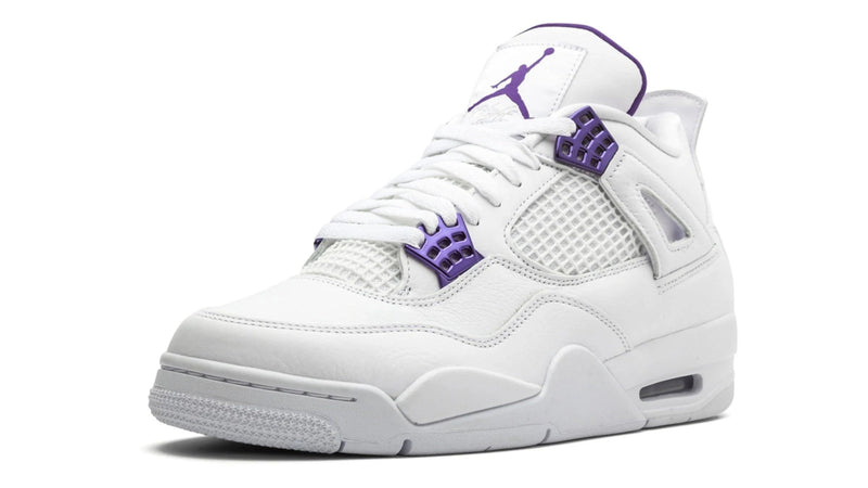 Air Jordan 4 Retro 'Metallic Pack' – Purple – Rare Shimmer Purple & White AJ4 with Metallic Gold Accents
