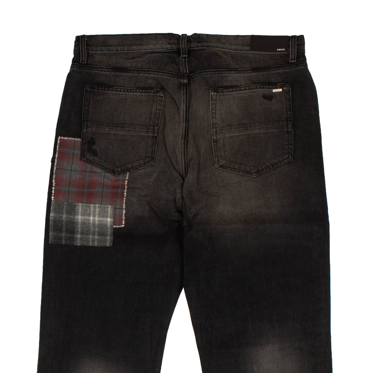 Amiri Mohair Patch Loose Jeans - Vintage Black