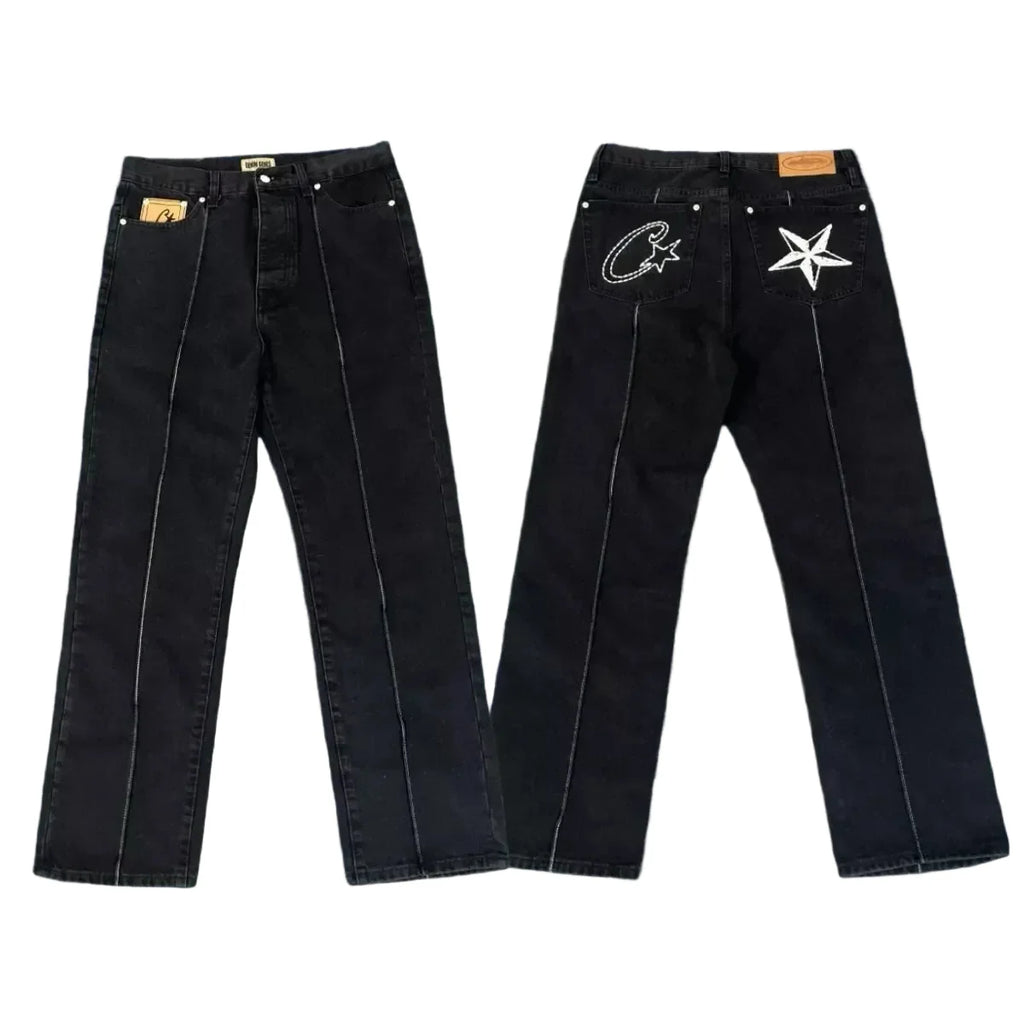 Corteiz Heavyweight Denim Pants Black