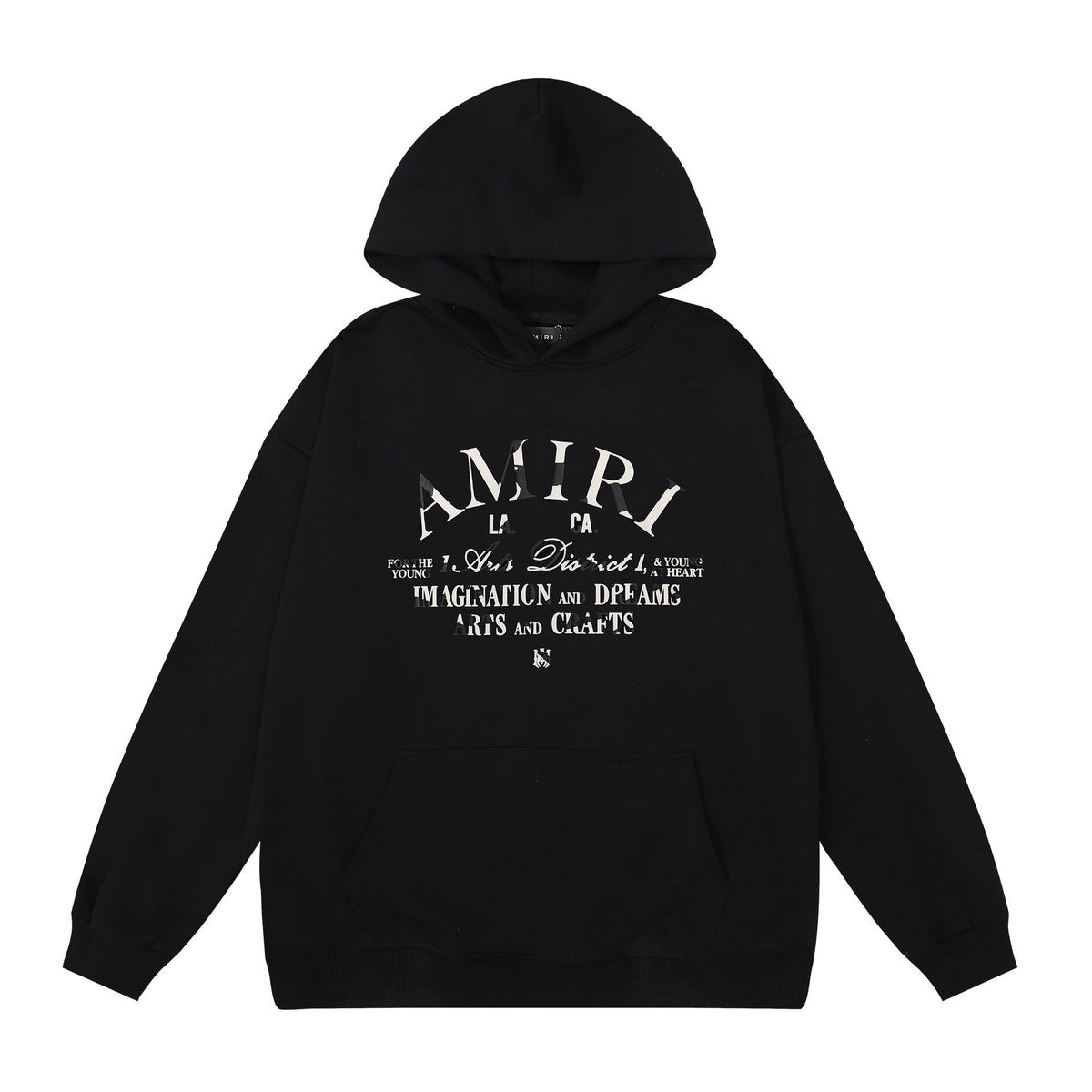 Amiri Multi‑Graphic Letter Logo Oversized Hoodie Streetwear Unisex