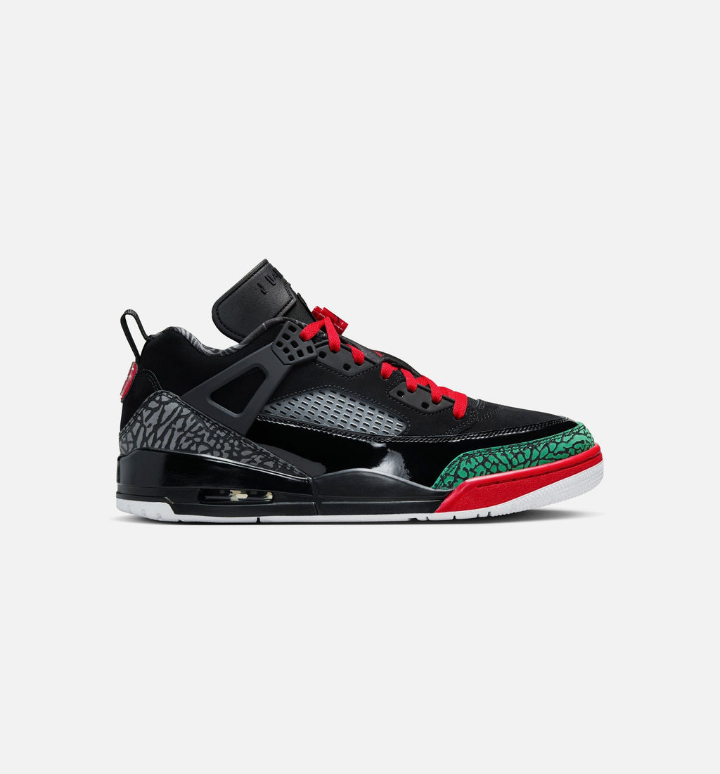 Spizike Low Black and Classic Green | Men's Lifestyle Shoe | Black/Classic Green/White/University Red