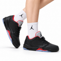 Air Jordan 5 Low Black Fire Red Sneakers