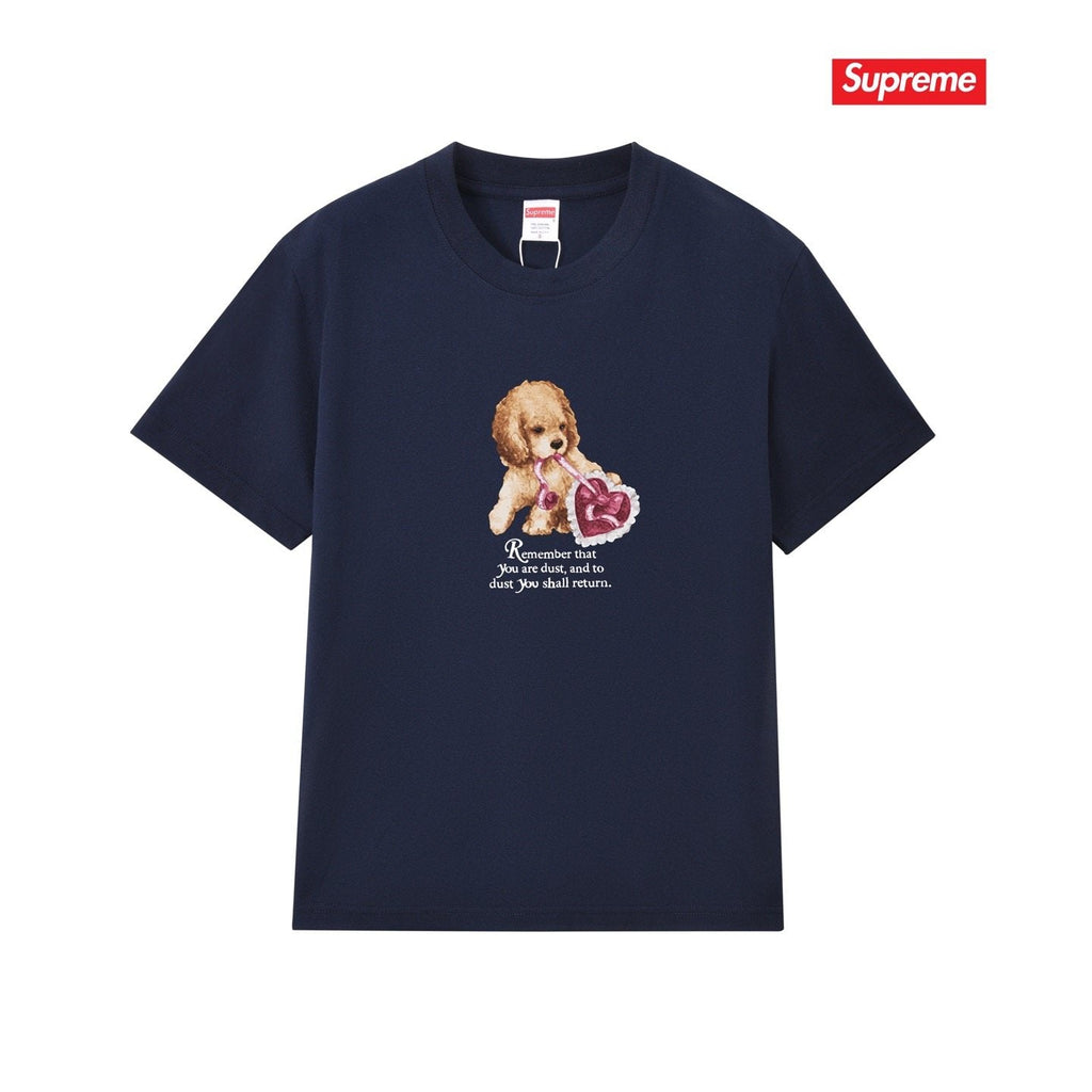 Supreme Dog and Heart Graphic T-Shirt
