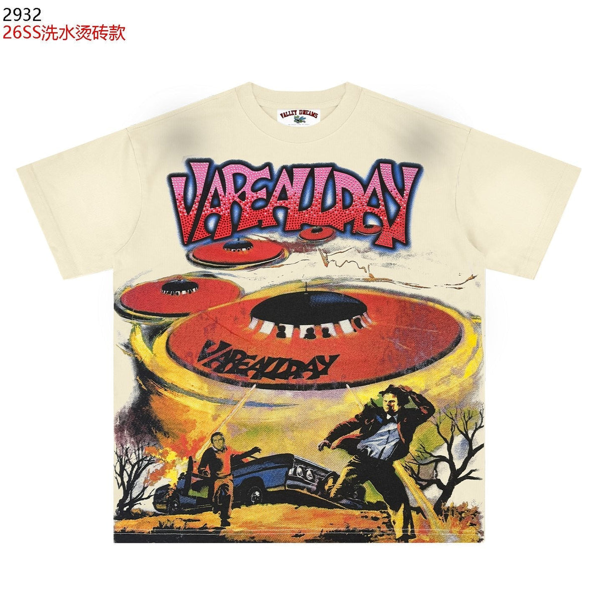 Valley Dreams UFO Comic Graphic Short-Sleeve T-Shirt