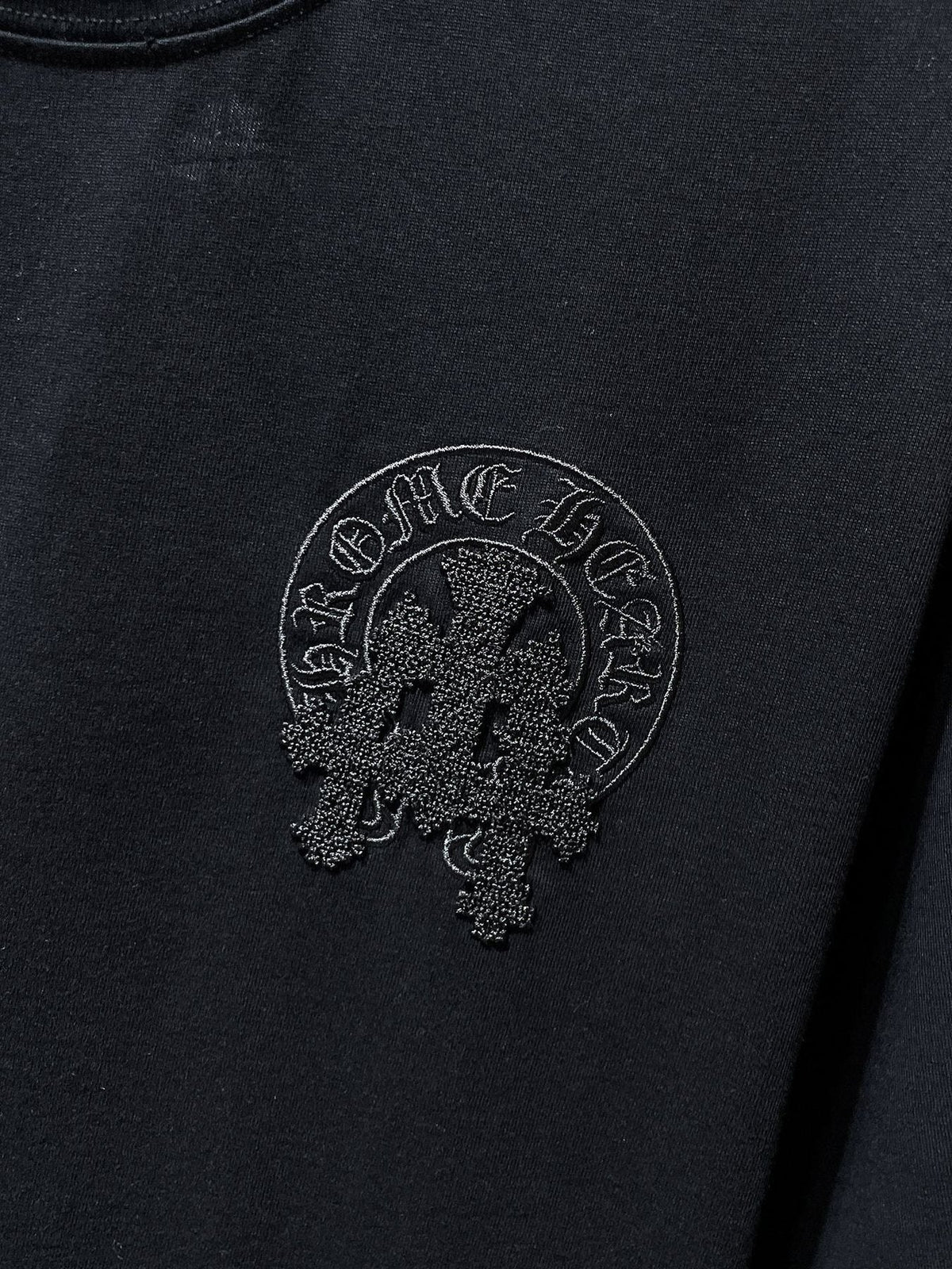 Chrome Hearts Horseshoe & Script Embroidered Graphic T-Shirt