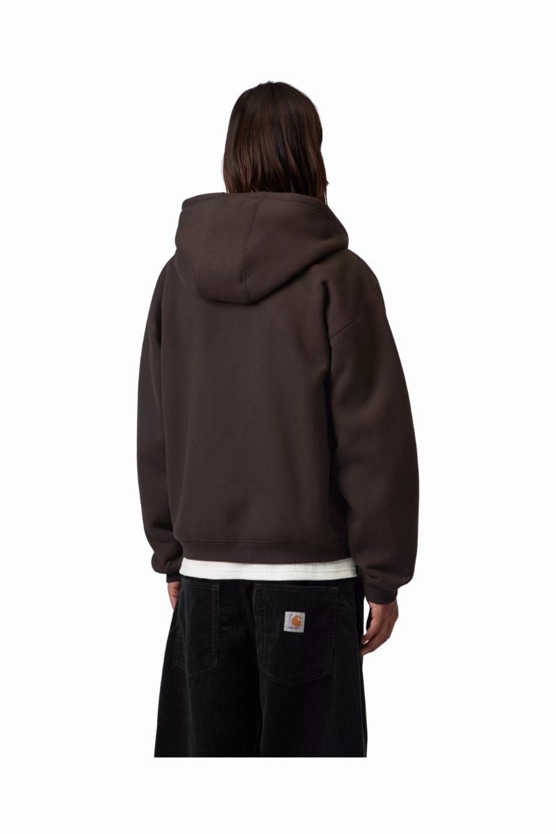 CARHARTT WIP HOODED EBBERT JACKET Tobacco / White