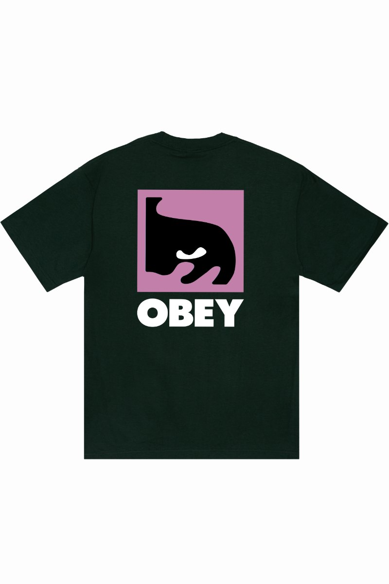 OBEY QUARTER EYE ICON T-SHIRT Forest Green