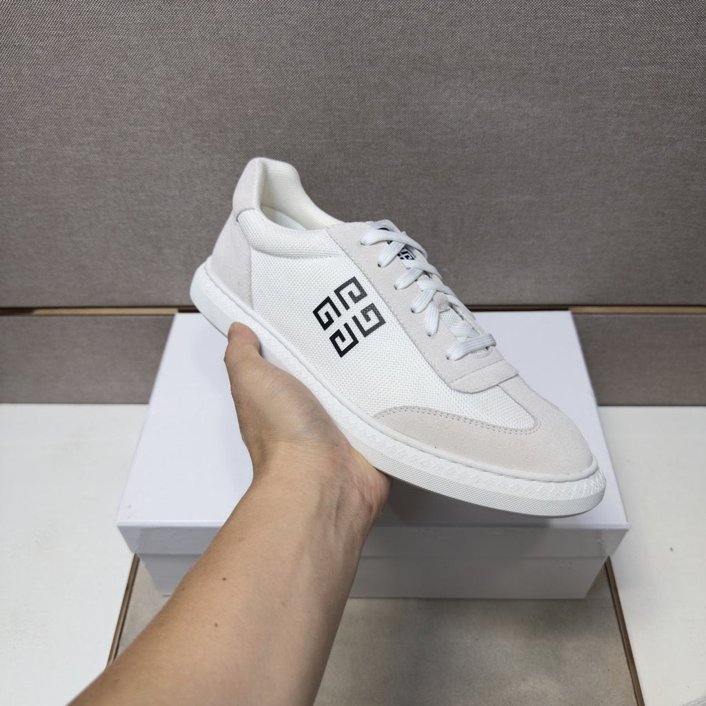 Givenchy Men's Geometric Emblem Low-Top Sneakers