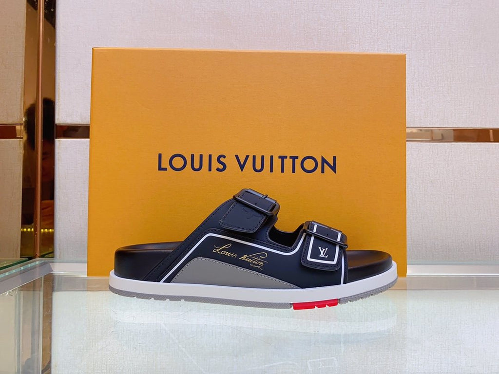 Louis Vuitton Men's Two-Buckle Slide Sandals
