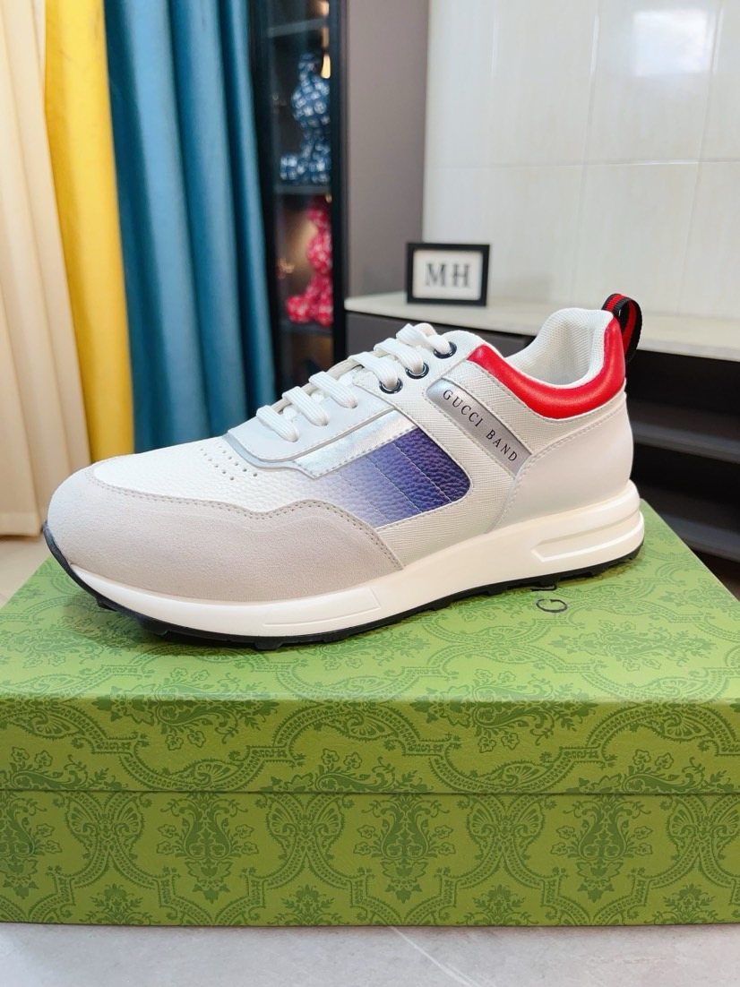 Gucci Contrast Panel Low-Top Sneakers
