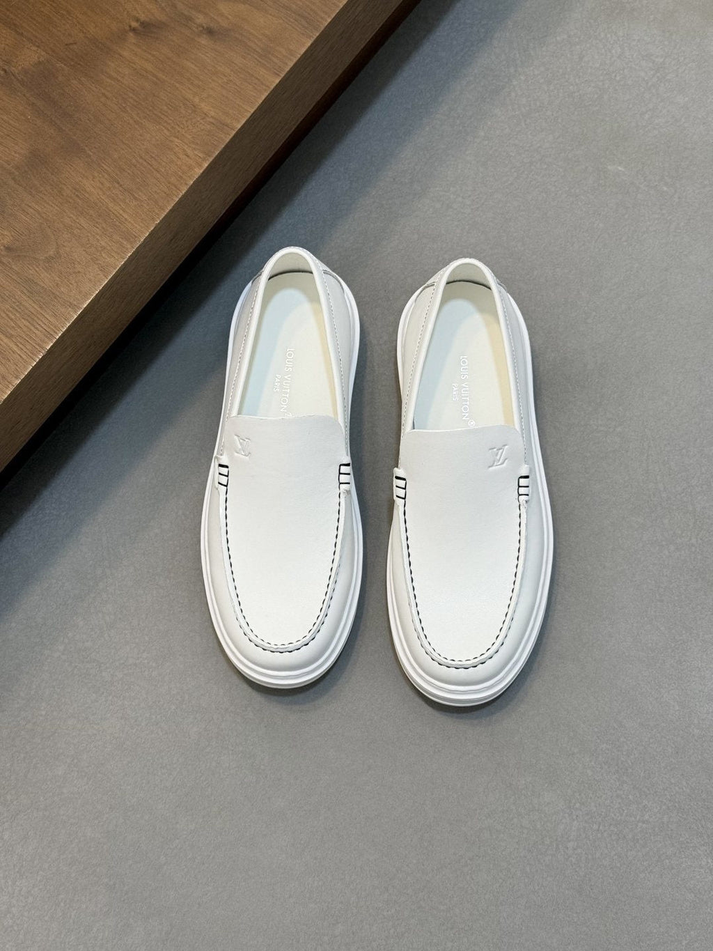 Louis Vuitton Men's Contrast-Stitched Slip-On Sneakers