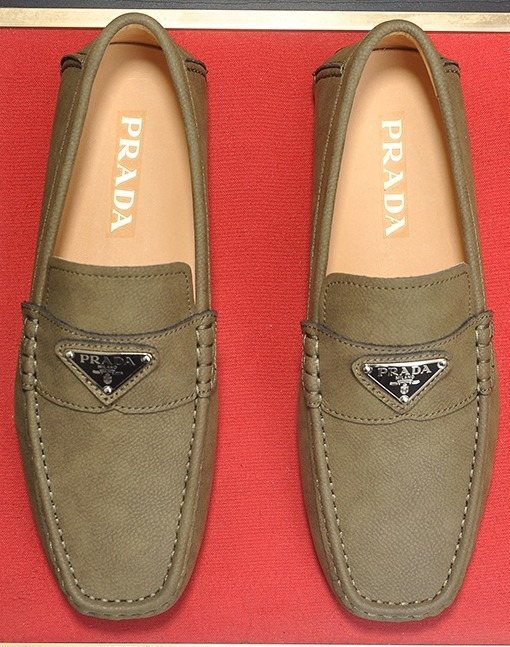 Prada Stitched Driving Loafers