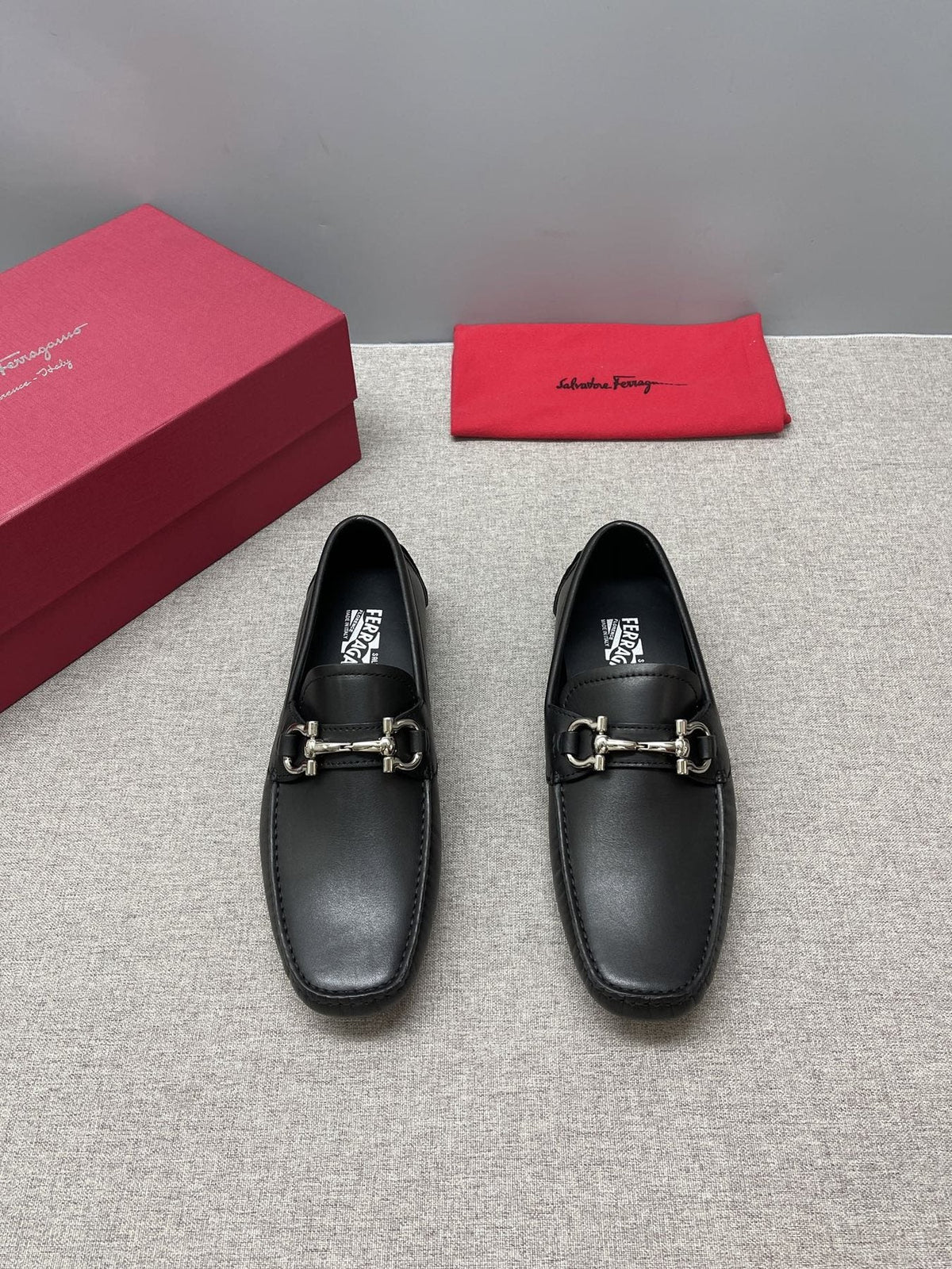 Ferragamo Men's Metal-Hardware Driving Loafers