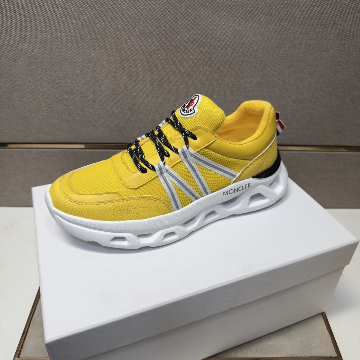 Moncler Men's Layered Lace-Up Sneakers