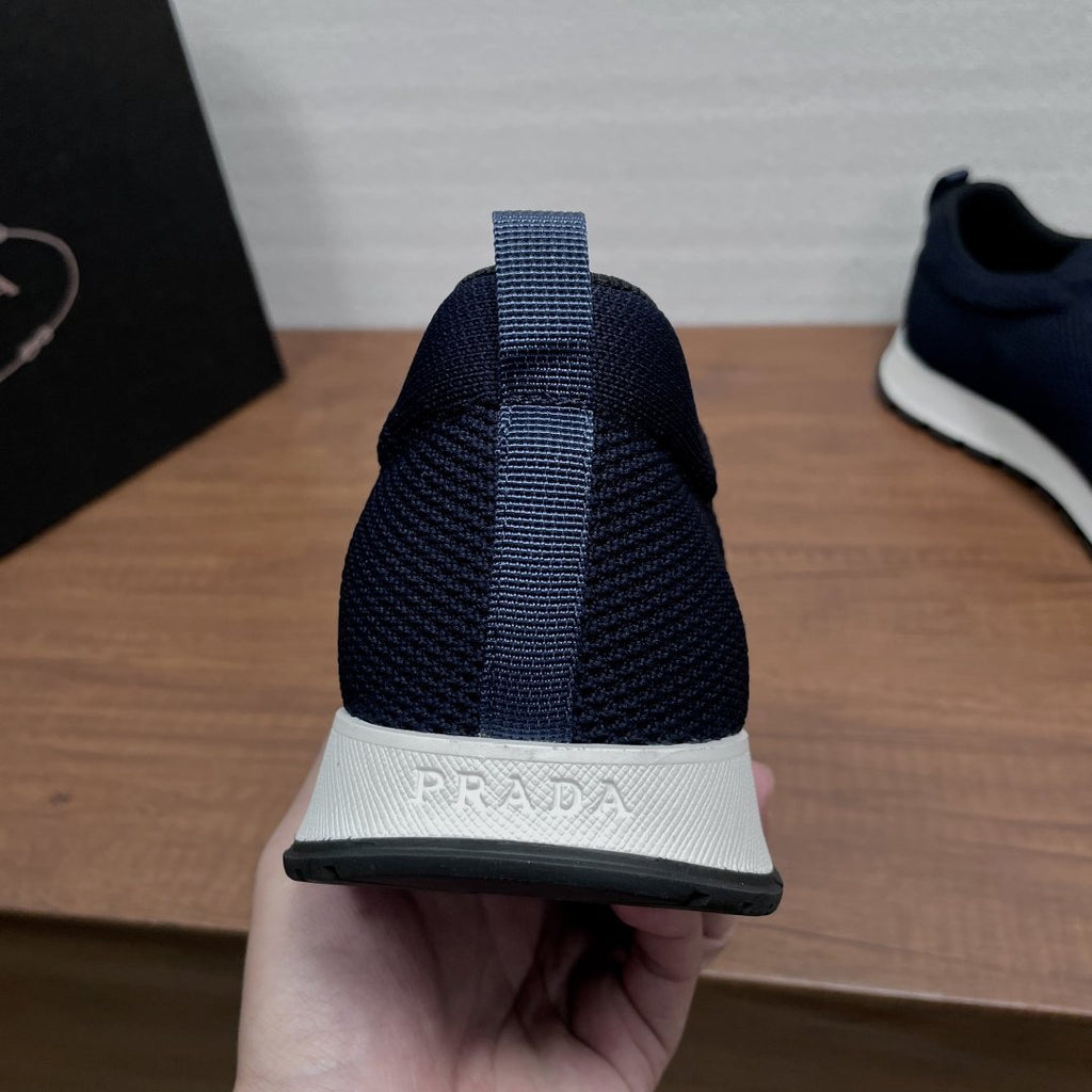 Prada Knit Lace-Up Sneakers