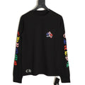 Chrome Hearts Multicolor Cross Graphic Long-Sleeve T-Shirt - Black